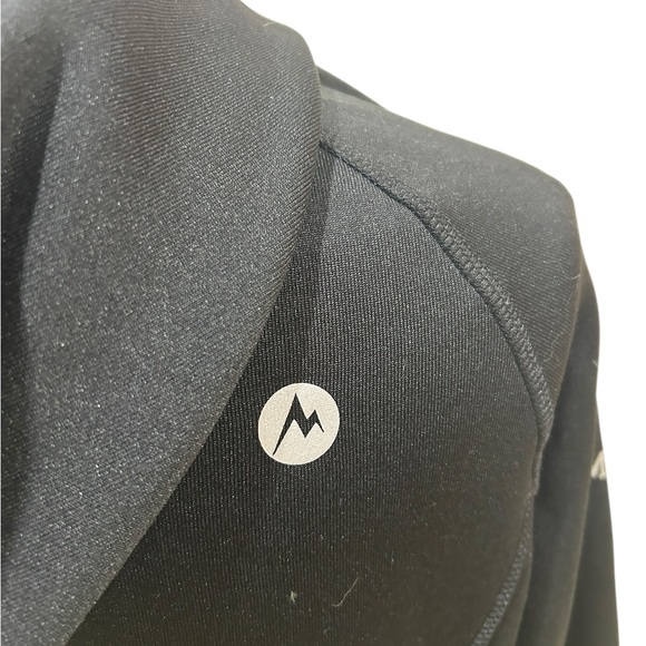 Marmot Variant turquoise, chartreuse, & Black Hooded puffer zip up Jacket large - Picture 6 of 12